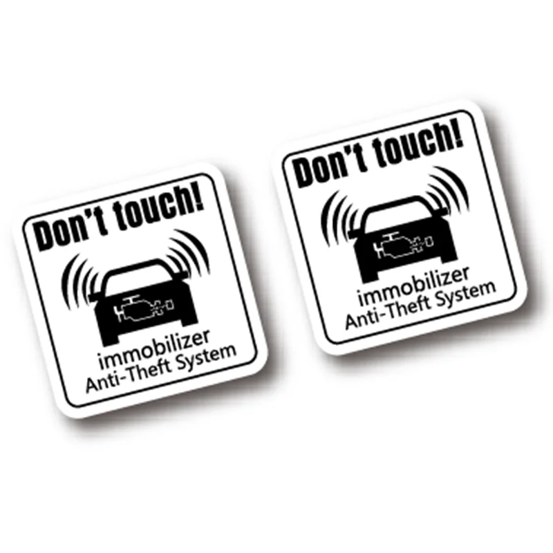 

2 шт., виниловые противоугонные наклейки для автомобилей и мотоциклов