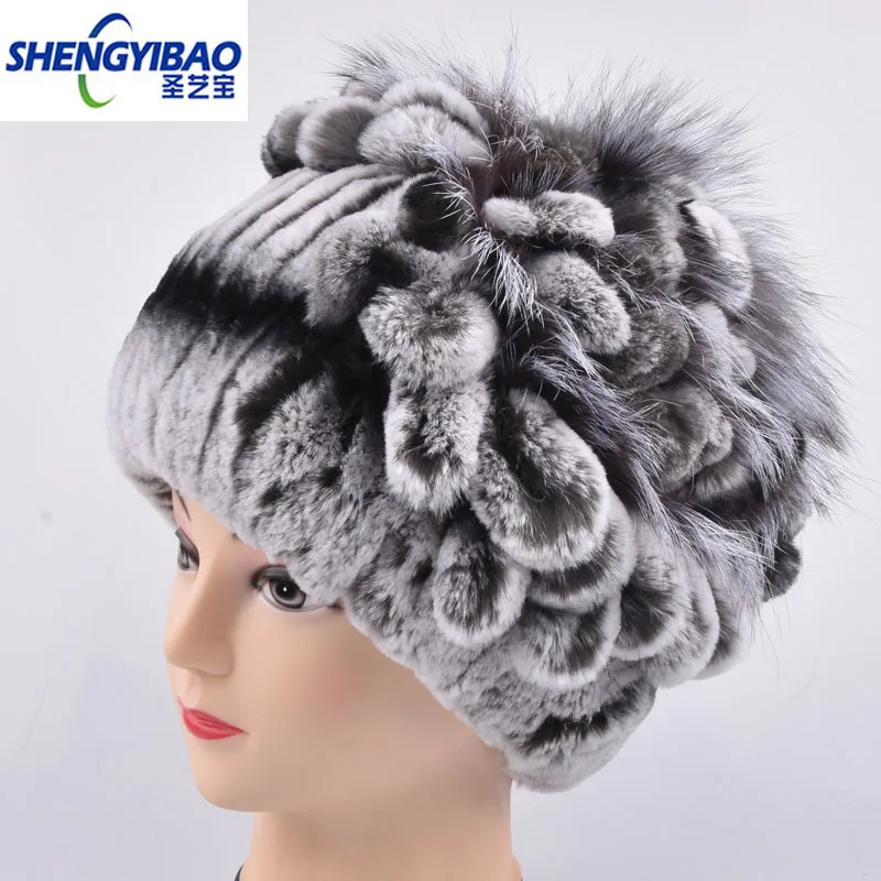 

Шапка из меха кролика, женская, зимняя, теплая