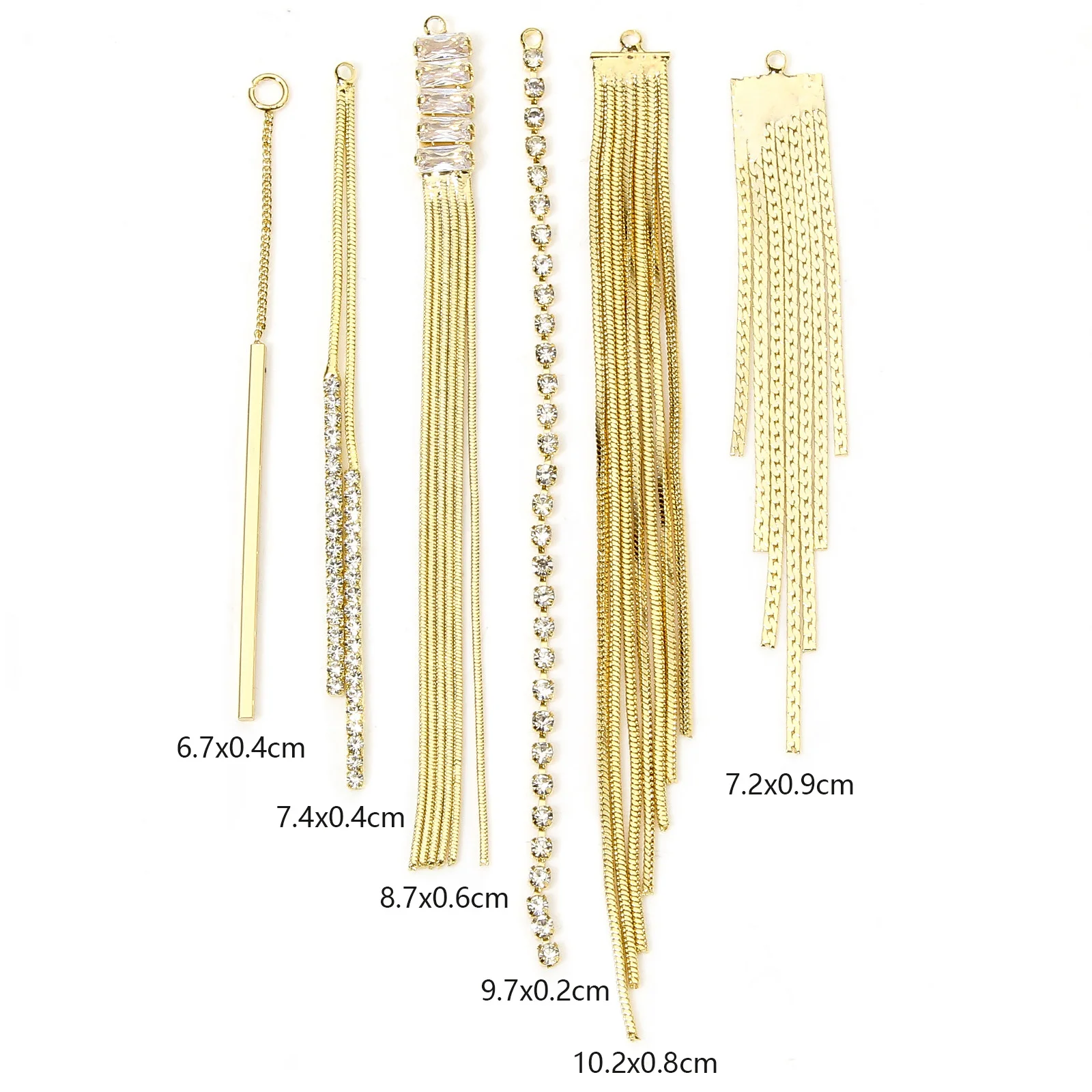 2 шт. латунные подвески длинная цепочка 18K