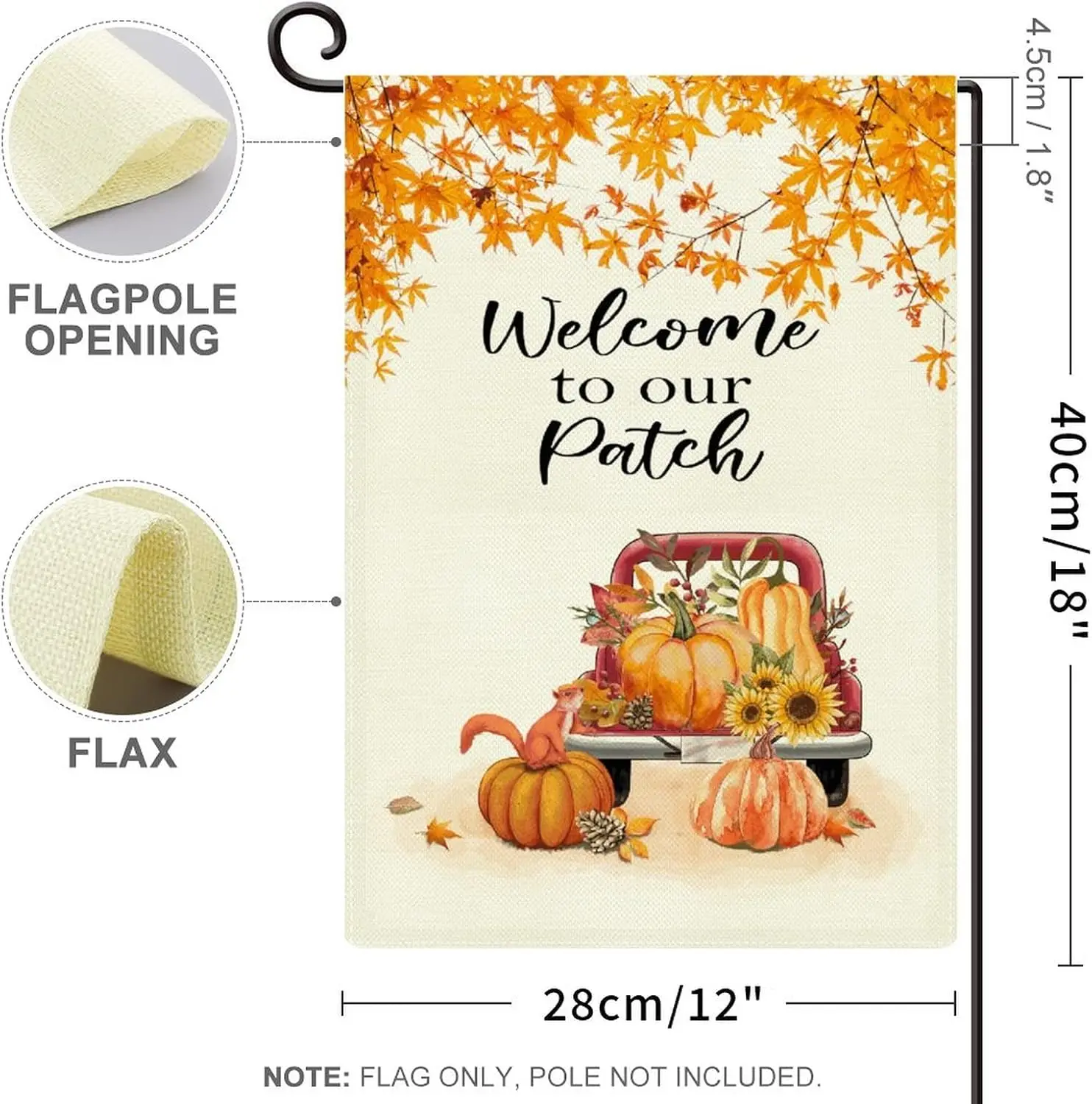 Добро пожаловать в наши нашивку Садовый флаг 12 х18 Двусторонний осенне-осенний