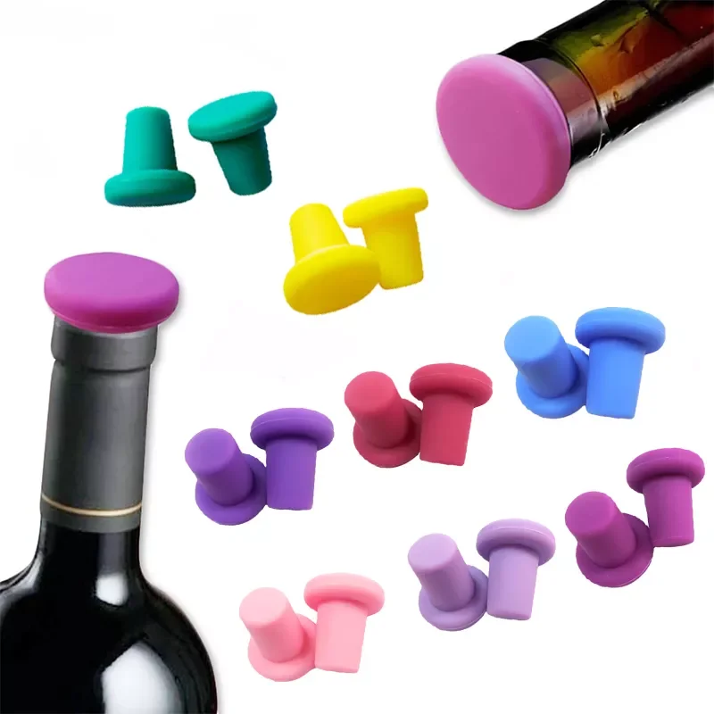 

2023New Colors Bottle Stopper Bottle Caps Wine Stopper Family Bar Preservation Tools Silicone Creative Design Safe And Healthy