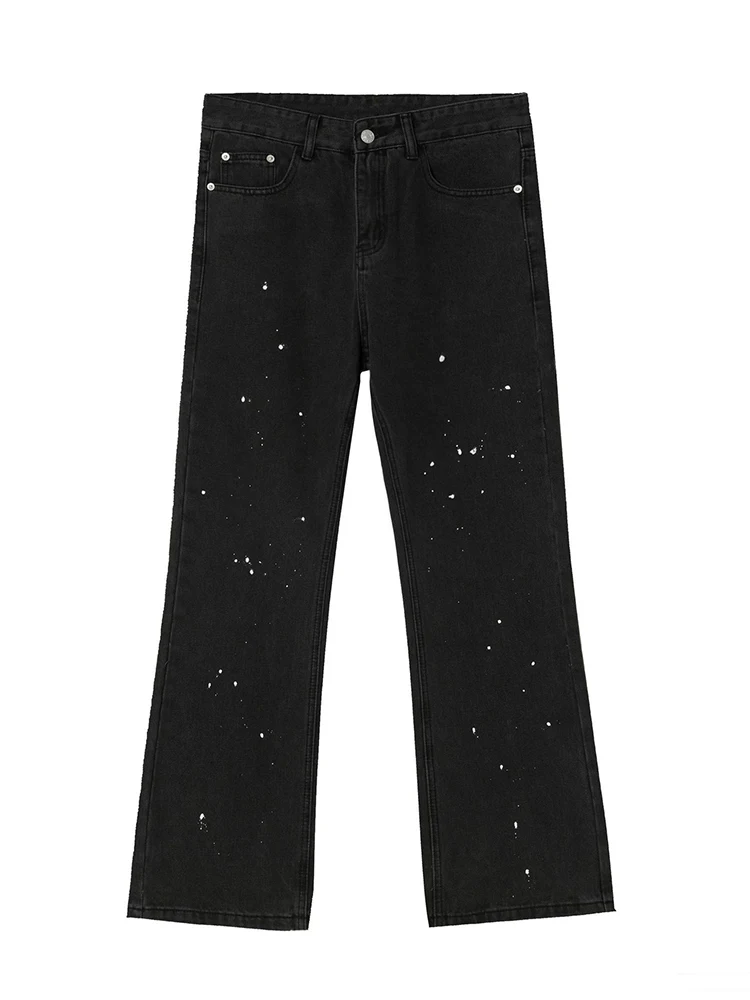 Street Clothing Men's Fashion New Pattern Retro Entertainment Black Jeans Loose Temperament Multi -function Pants Baggy Jeans