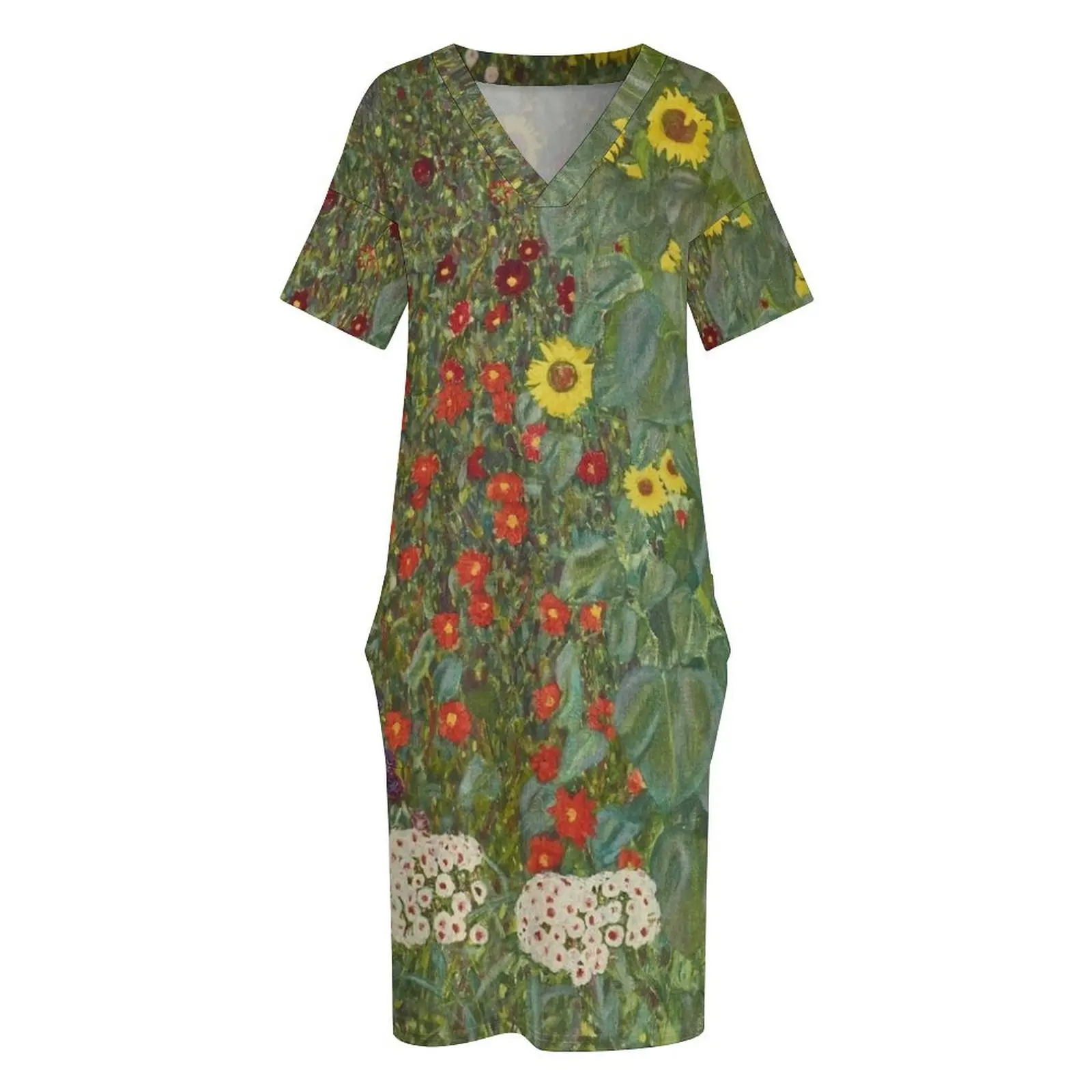 Густав Климт - Фермерский сад с подсолнухами (1907) Свободное платье карманами