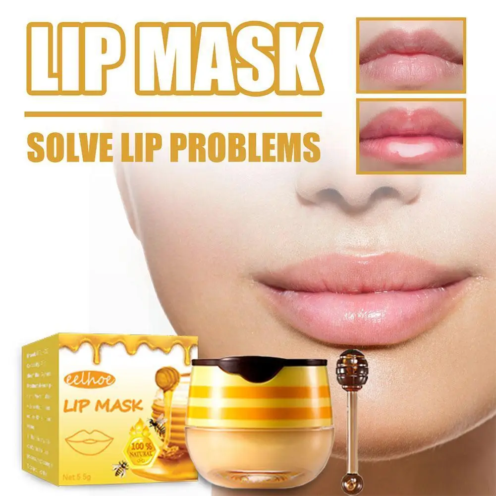 

Honey Lip Balm Moisturizing Propolis Lip Mask Remove Line Oil Skin Care Lip Nourishing Dead Lips Brush Reduce With E2F3