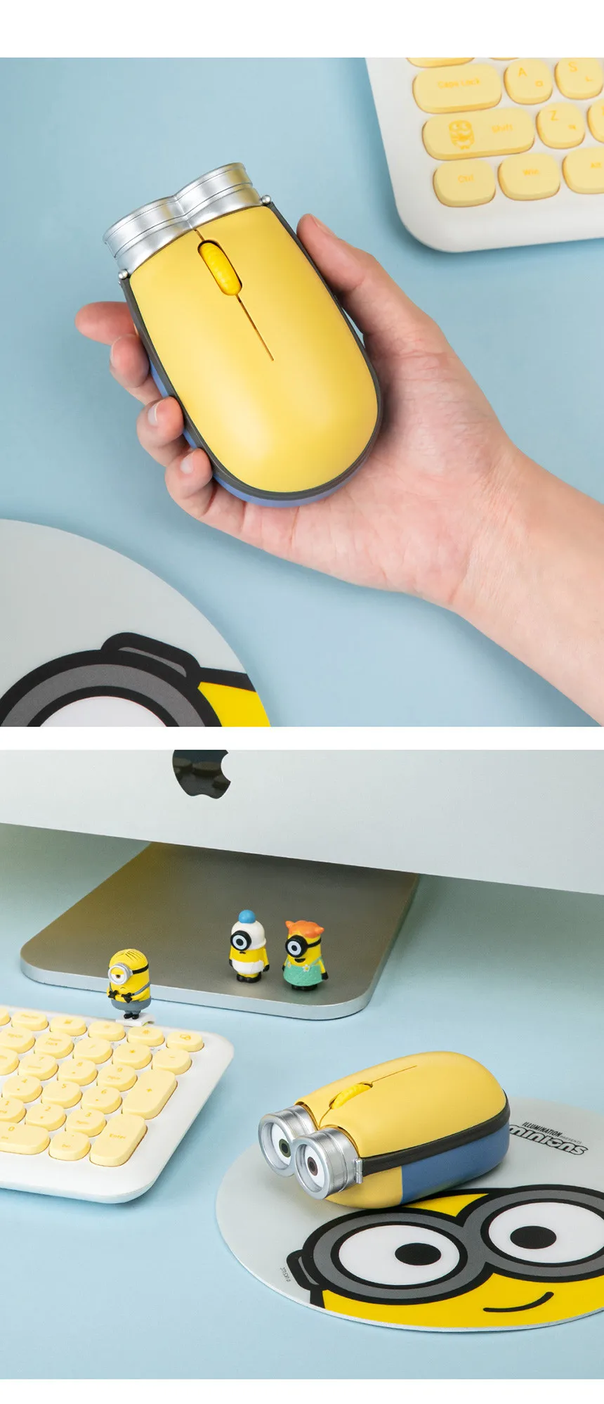 Подлинная периферийная USB-мышь с миньонами Bluetooth-кукла беспроводная Bluetooth-мышь