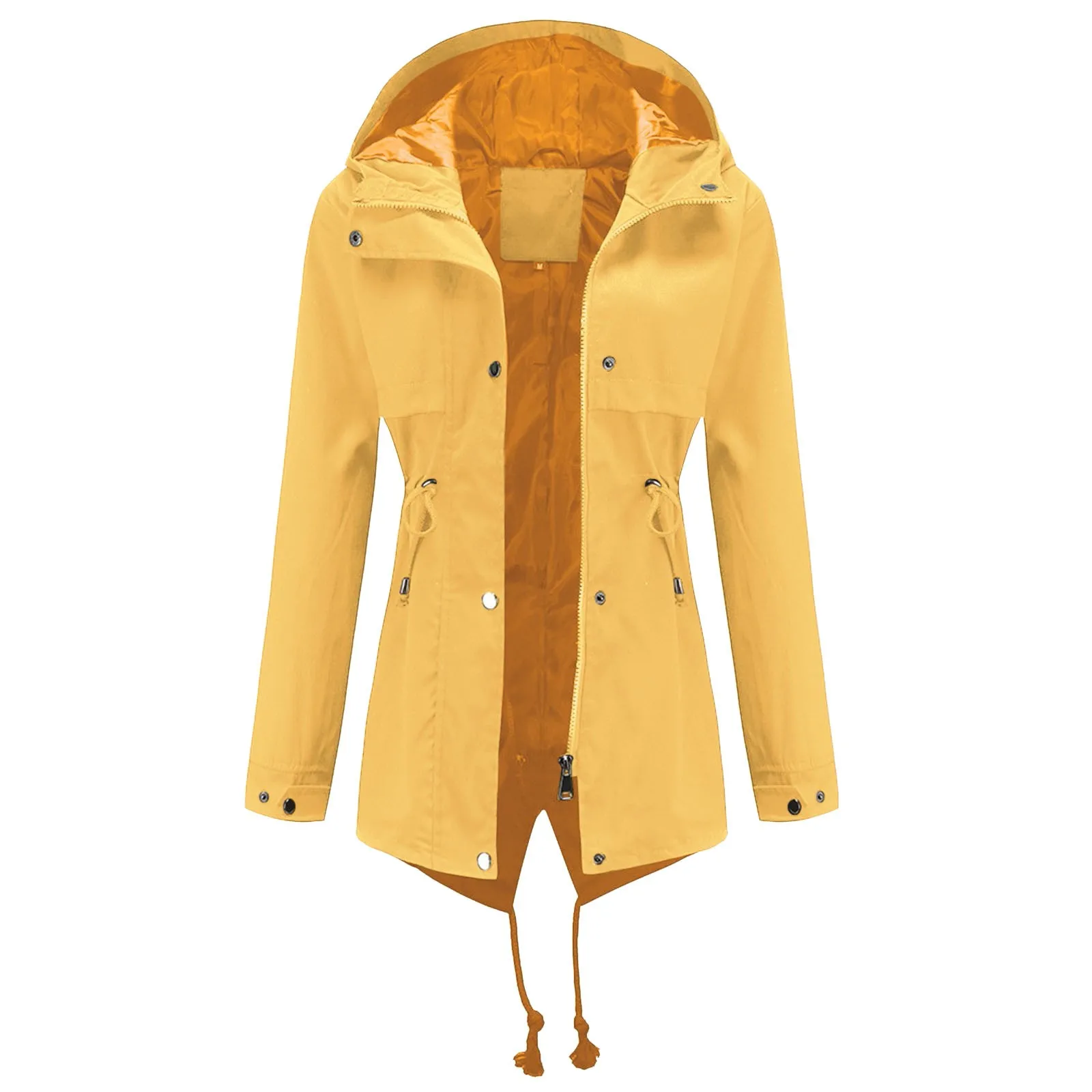 

Womens Hoodie Rain Watertight Coat Solid Pockets Zipper Jacket Workout Outdoor Windproof Rain Jacket Womens Windbreaker Sweats