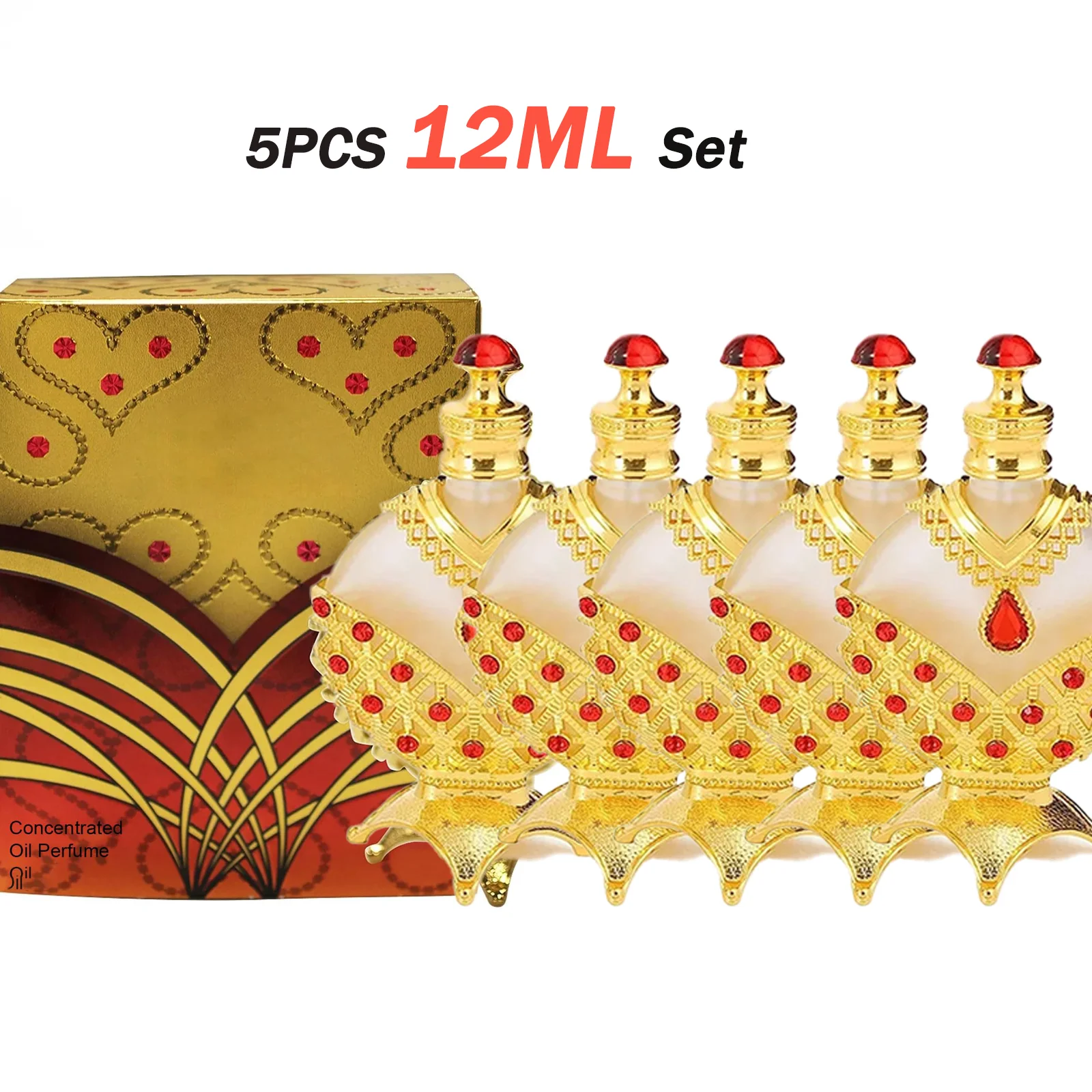 

5PCS Set Arab Hareem Al Sultan Perfume Gold Style Concentrated Original Long Lasting For Women Seductive Arabic Eau De Parfume