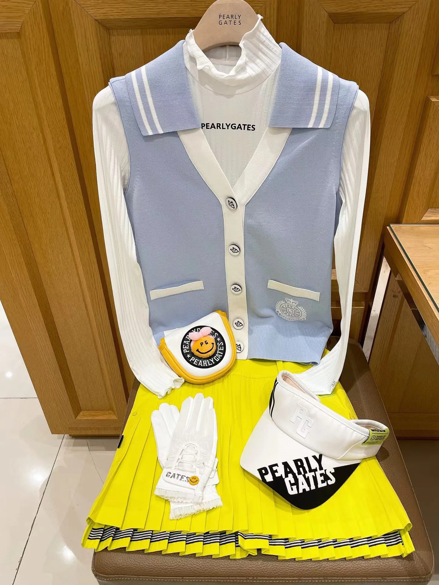 New Spring/summer golf vest for women lightweight stretch golf knitwear sport fashion cute PG golf apparel Ladies Golf wear top