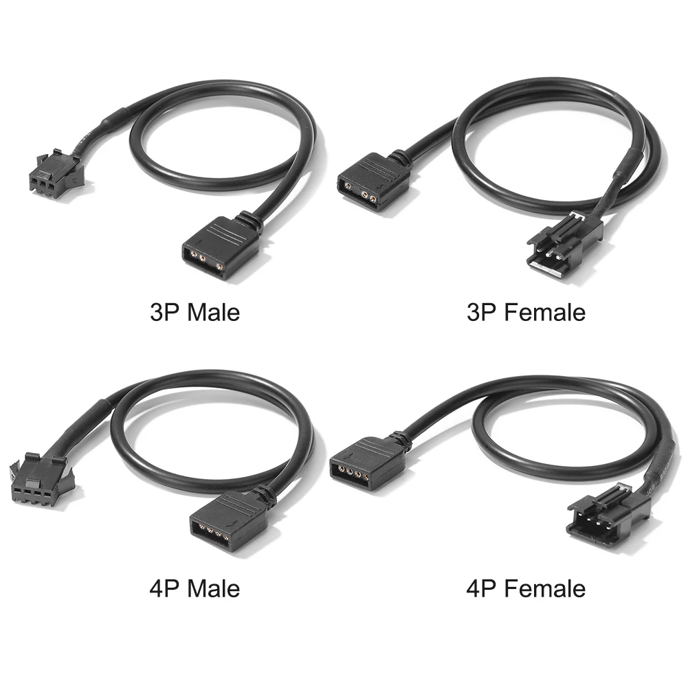 5 в 3-pin / 12 4-pin 30 см адаптер для материнской платы RGB кабель преобразования ПК