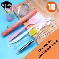 non stick wooden rolling pin cake fudge baking whisk combo kit cookie noodles cookie rolling pinkitchen cake baking tool