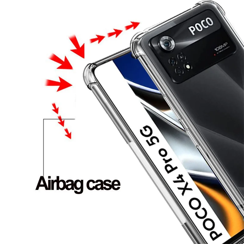 Силиконовый чехол на Xiaomi Poco X4 матовая керамическая пленка poco F4 GT POCCO F3 Transparent Silicon