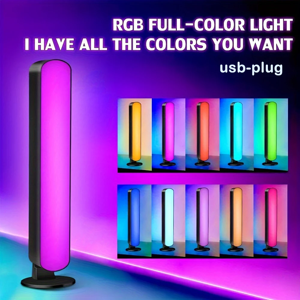 

Умная Светодиодная Настольная Лампа RGB С Разноцветной Подсветкой Для Комнаты, Игр, ТВ И Декора Вечеринок, Питание От USB, Но...