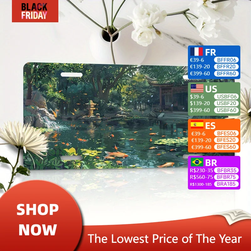 Водонепроницаемый алюминиевый художественный номерной знак — 1 шт. 6x12 дюймов с