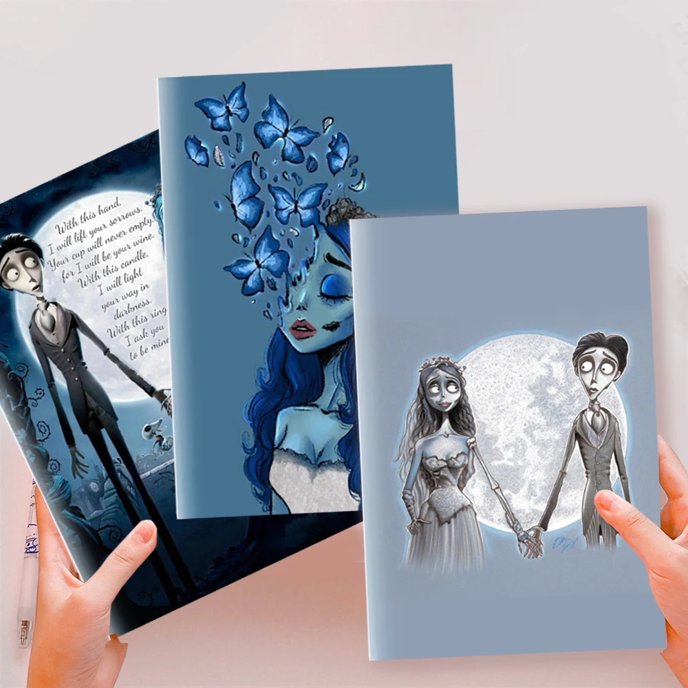 

A5 Thread-Notebook Movie Tim Burton Emily The Corpse Bride Victor Worm Butterfly Concept Art Quote Wedding Vow Writing Note Book