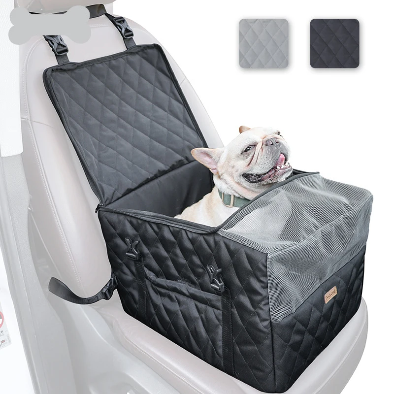 

Grey Nylon Waterproof Travel 2 In 1 Carrier For Dogs Folding Thick Pet Cat Dog Car Booster Seat Cover Outdoor Pet Bag Hammock