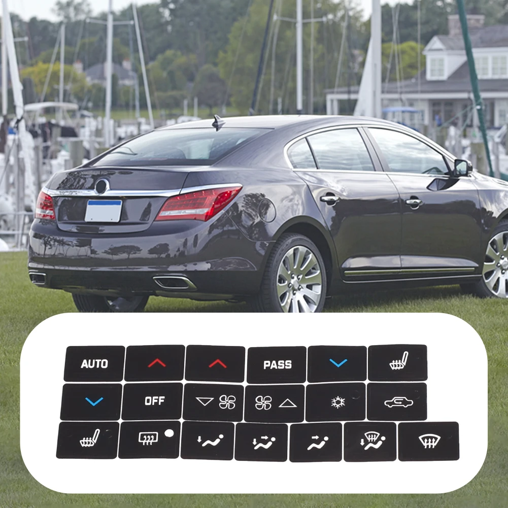 

Interior Sticker Black Button Climate Control Decal Sticker For Buick Lacrosse 2005-2009 High Grade Vinyl High Quality