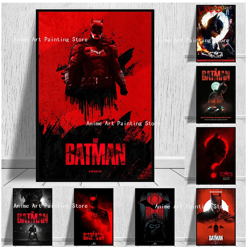 

Bandai The Batman 2022 New Movie Poster Abstract Comic Superhero Film Canvas Painting Portrait Wall Art Print Home Decoration