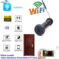 1080P Video Audio Record With TF Card V380 Pro Wide Angle Infrared IR Night Vision Cat Eye Anti-Theft Door Wi-fi Peephole Camera
