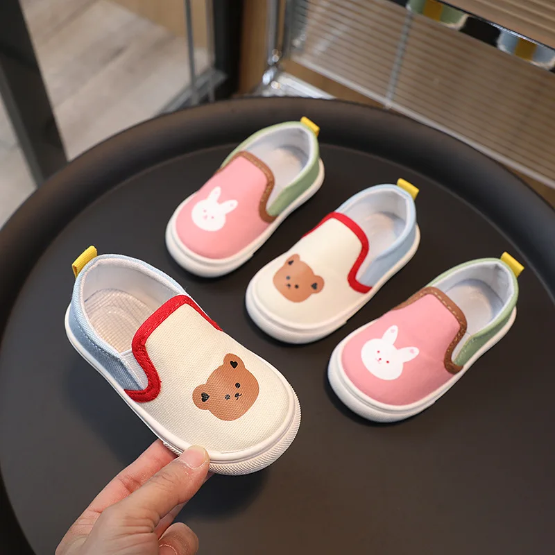 New Boys and Girls Sports Cloth Shoes Baby Kindergarten Toddler Shoes Children Canvas Shoes Sneakers Kids Children's Toddlers