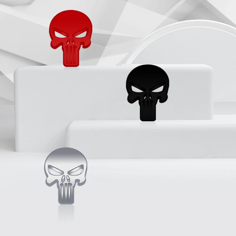 Значок с черепом из цинкового сплава наклейка в стиле ретро для кузова мотоцикла