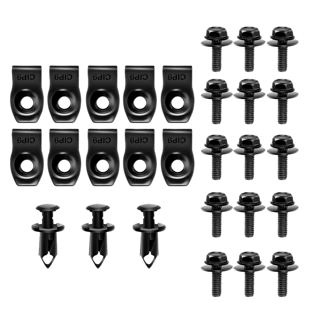

Engine Under Cover Splash Shield Guard Body Bolts Bumper Fender Liner Push Retainer Fastener Rivet Clips Extruded U-Nuts for Inf