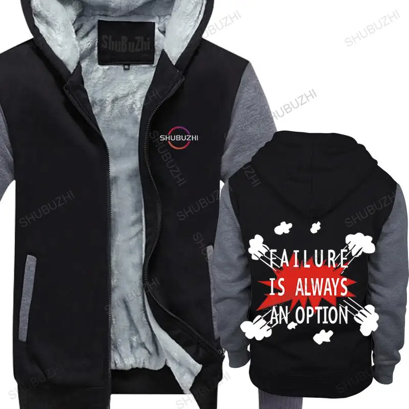 

men winter warm hoodie casual streetwear jacket Mens Failure Is Always An option Mythbusters Physics mens hoody Oversized