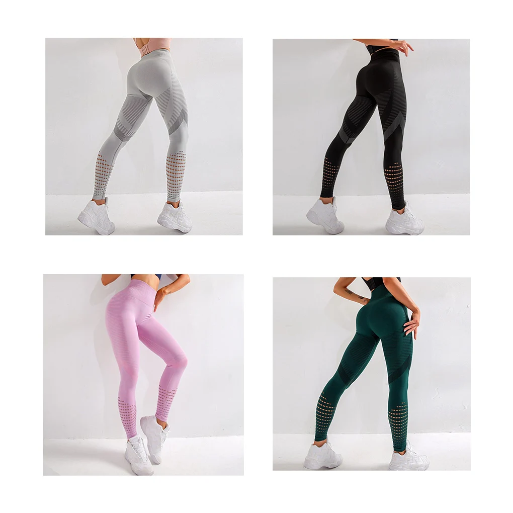 

Леггинсы женские для фитнеса и йоги, Суперэластичные впитывающие пот штаны для бега, серые, L