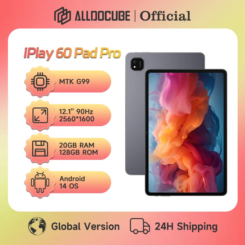 Фото ALLDOCUBE iPlay 60 Pad Pro Планшет 12,1 дюйма, 90 Гц, дисплей MTK8781, 20 ГБ (8 + 12, виртуальная), ОЗУ, 128 ГБ ПЗУ, 10000 мАч, Android 14 4G LTE-планшет №1