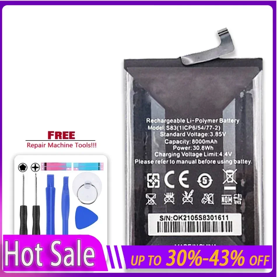 Аккумулятор сотового телефона 8000 мАч для портативных аккумуляторов OUKITEL WP9 WP 9