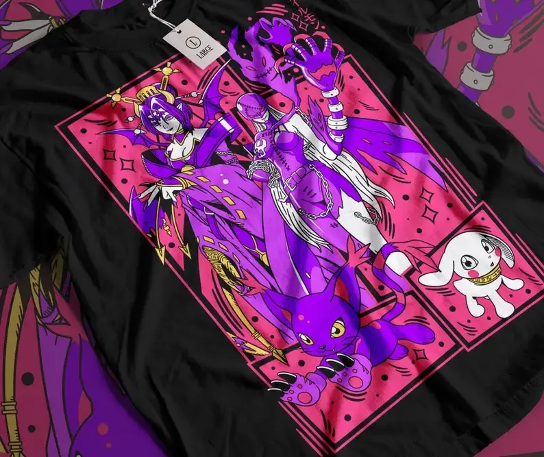 Фото Camiseta negra de gato gaton Digimon футболка №1