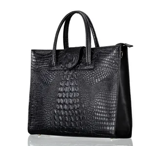crocodile pattern womens handbag 2022 new fashion trend leather handbag high capacity shoulder bag genuine leather free global shipping