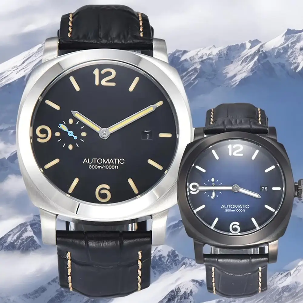 Мужские часы 44 мм ST2555 Часы с механизмом Корпус из нержавеющей стали