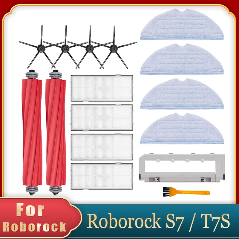 

For Xiaomi Roborock S7 / T7S / S7 MaxV Plus Robot Vacuum Replacement Spare Parts Main Side Brush Hepa Filter Mop Rag Dust Bag