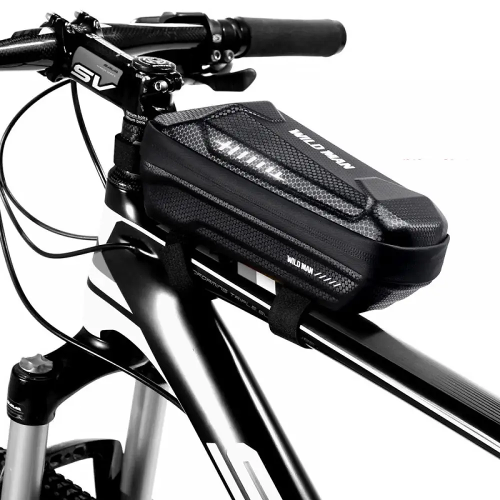 

Bicycle Bag Front Tube For Frame Cycling Bag Luggage Rack Pu+Eva Waterproof Pannier Cycling Bicycle Accessories Scooter Bag