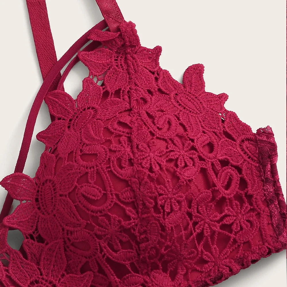 Женский кружевной бюстгальтер без подкладки