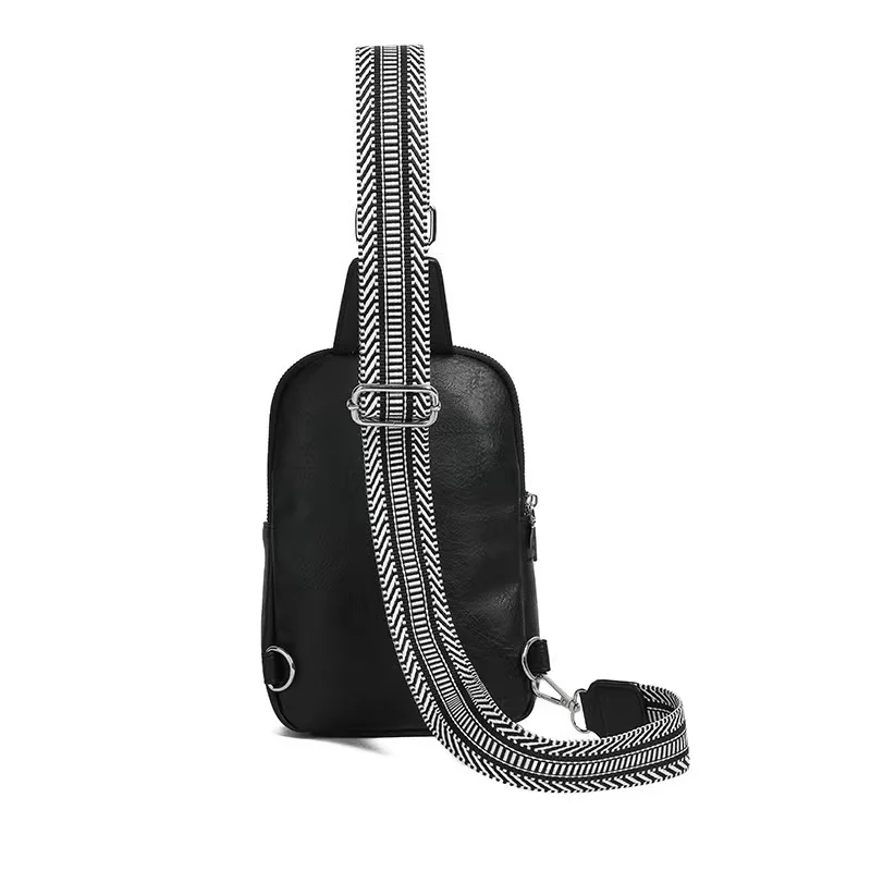 2023 New Small Shoulder Bag Large Capacity Durable PU Leather Waist Bag Simple Fashion Zipper Phone Purse Designer