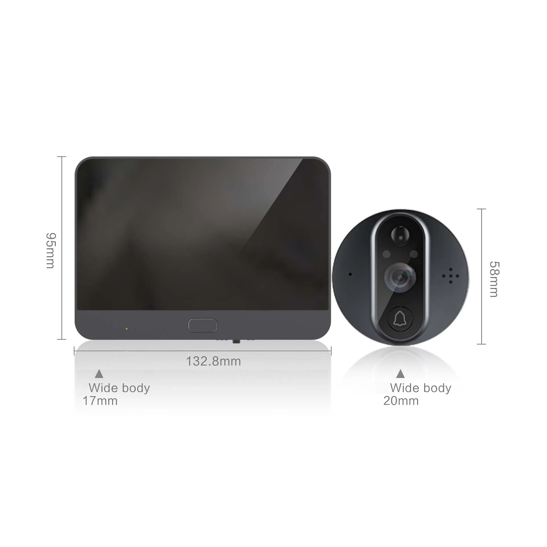 Tuya Smart Wireless Door Video Peephole Doorbell Security Camera 1080P 5000mAh 4.3' Monitor Visual Smart Digital Doorman Alexa enlarge