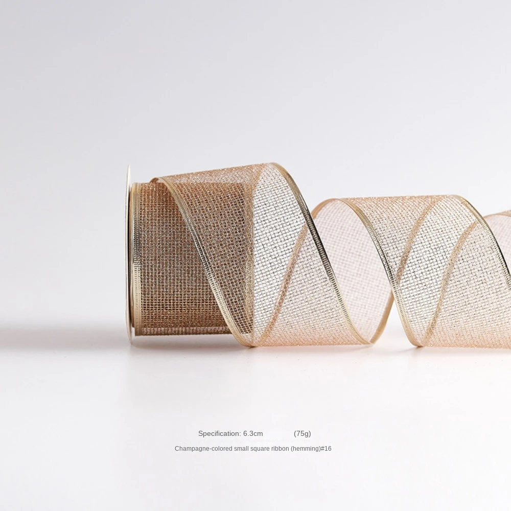 10 ярдов рождественские ленты имитация конопли материал цвета шампанского