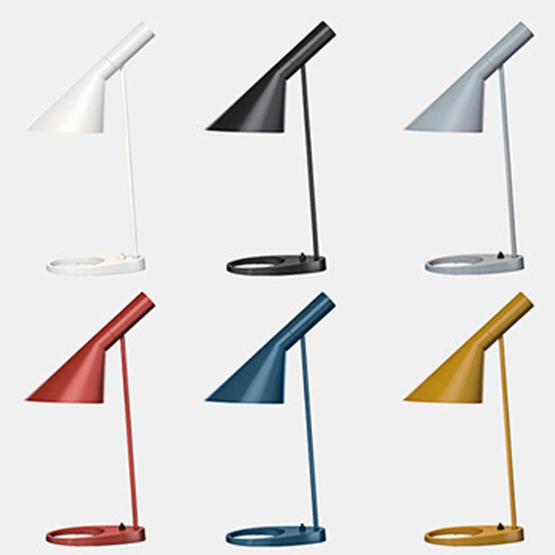 Arne Jacobsen Table Lamp For Living Room Bedroom Study Nordic Designer Home Decor Light Loft Table Lamp E27 Iron Desk Lamps