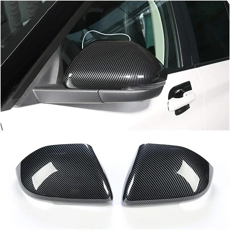 Carbon Fiber Car Side Wing Mirror Cover Rearview Side Mirror Cap Cover Trim Replacement For Ford Explorer 2020 2021 2022