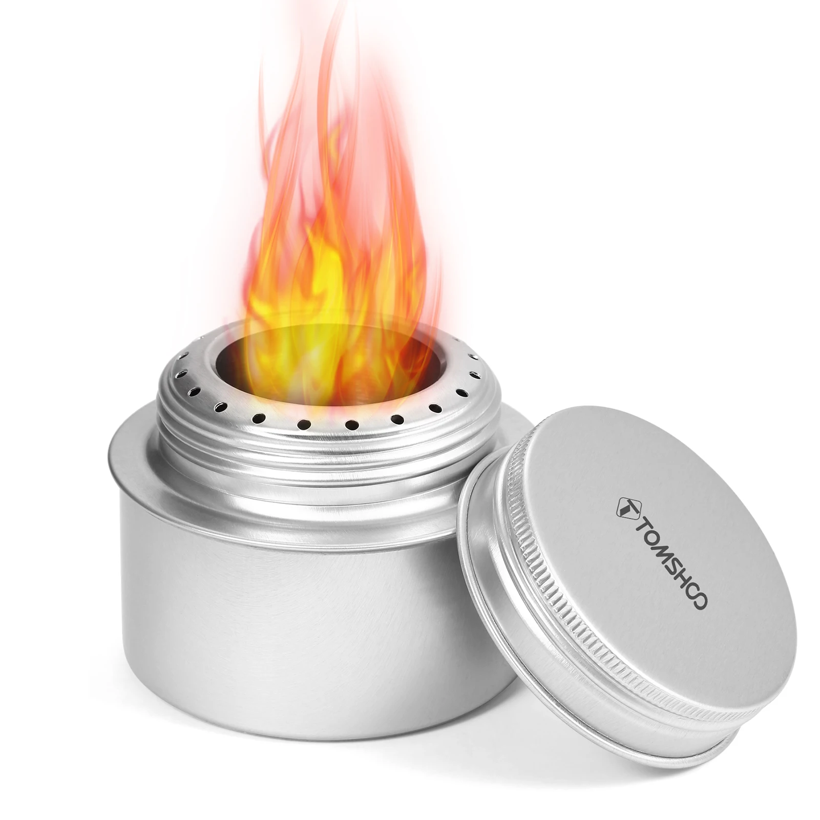 

Portable Mini Aluminum Alloy Alcohol Stove with Lid Outdoor Camping Hiking Backpacking Cooking Stove Picnic 2022