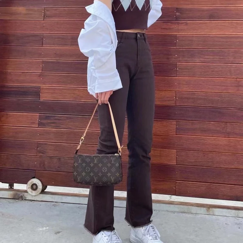 

Women Pant Woman Jeans High Waist Denim Pants Wide Leg Denim Clothing Blue Jeans Vintage Quality Fashion Straight Pants