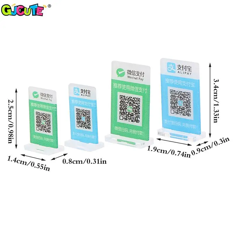 

1 шт., миниатюрный кукольный домик 1:6 1:12 с QR-кодом, миниатюрная модель с кодом платежа, модель супермаркета, сцена, декоративная игрушка, аксессуары для кукольного домика