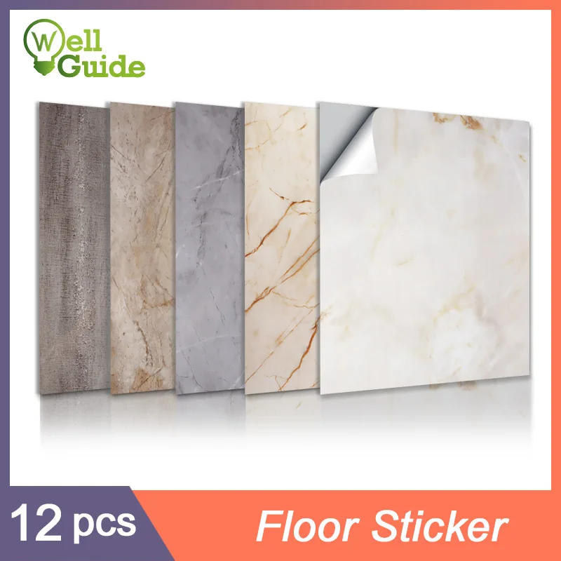 

Wall Sticker Self Adhesive waterproof PVC Tiles Floor Stickers Marble Bathroom living room Bedroom Ground Thick Wallpapers