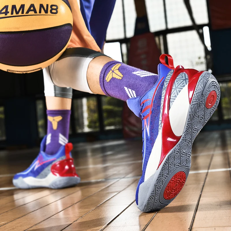 High-quality Basketball Shoes Men Outdoor Basketball Sneakers Kids Women Breathbale Sports Shoes Non-slip Actual Training Shoes