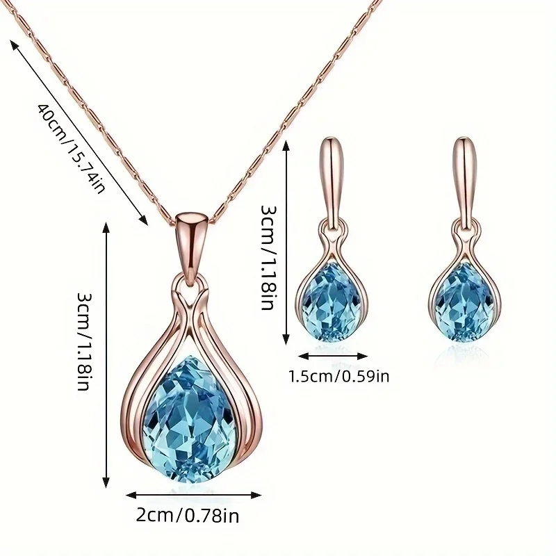 Комплект бижутерии для женщин Fashion3 цвет зеленый/синий комплектация в