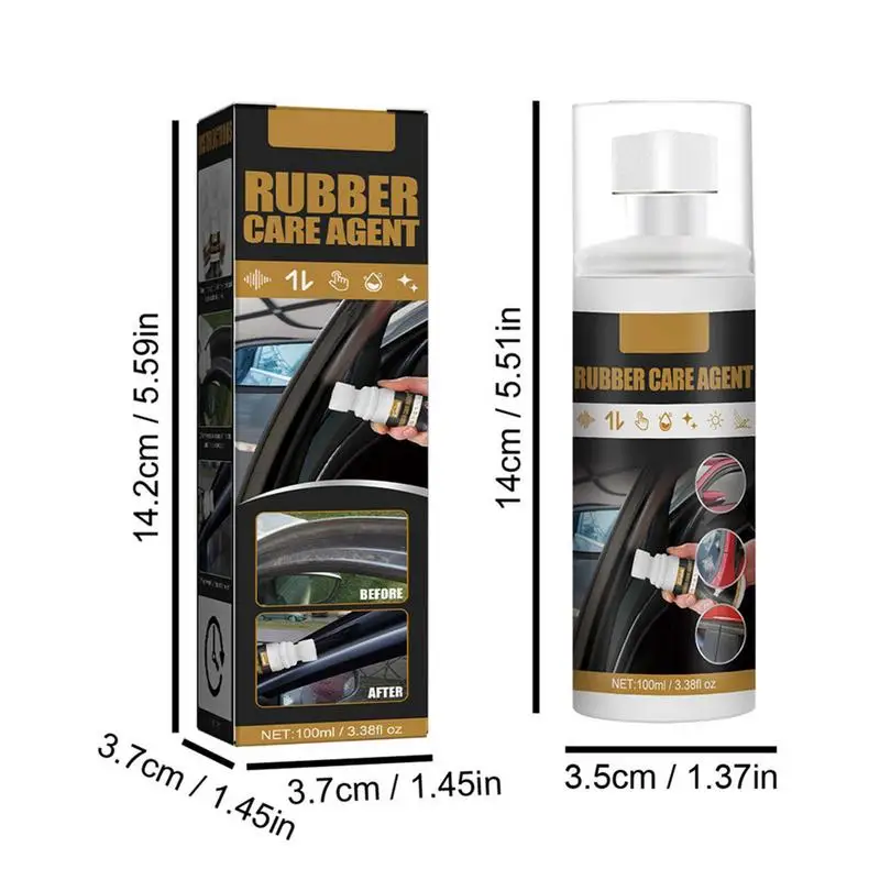 Car Rubber Restorer Portable Repairing Agent Rubber Leather Curing Long Lasting Leather Rubber Dirt Cleaning Agent For Cars images - 6