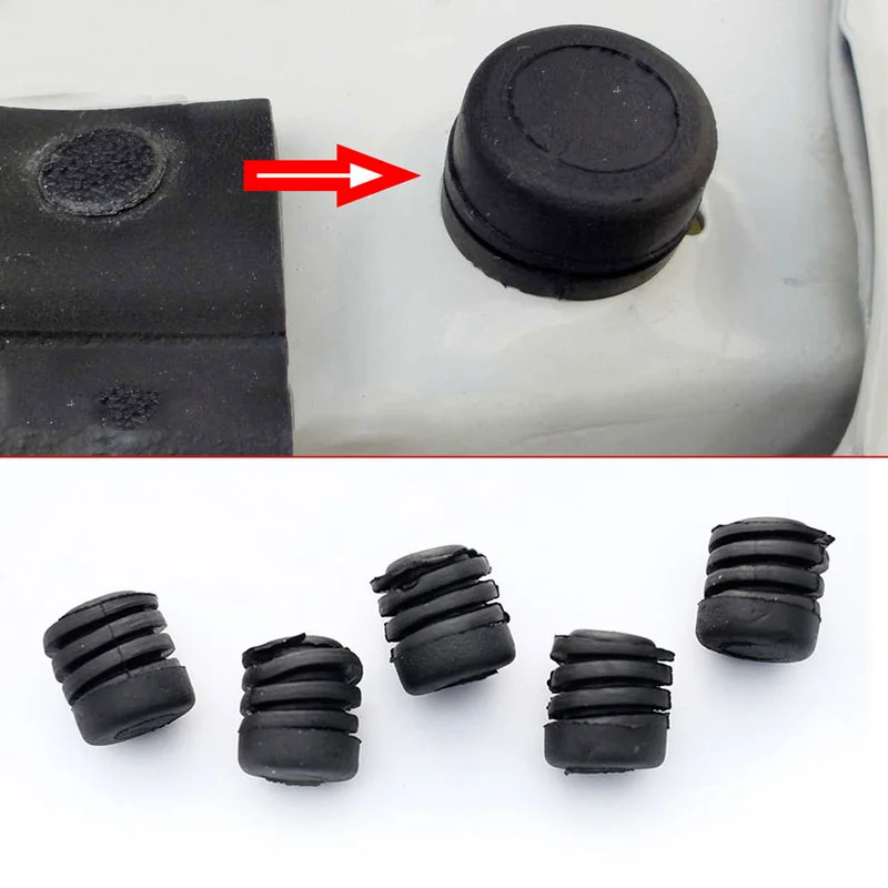 

5Pcs Car Bonnet Hood Rubber Washers For Nissan Bumper Bonnet Hood Stop Buffer Car Door Damper Buffer Pads Black Car Accessories
