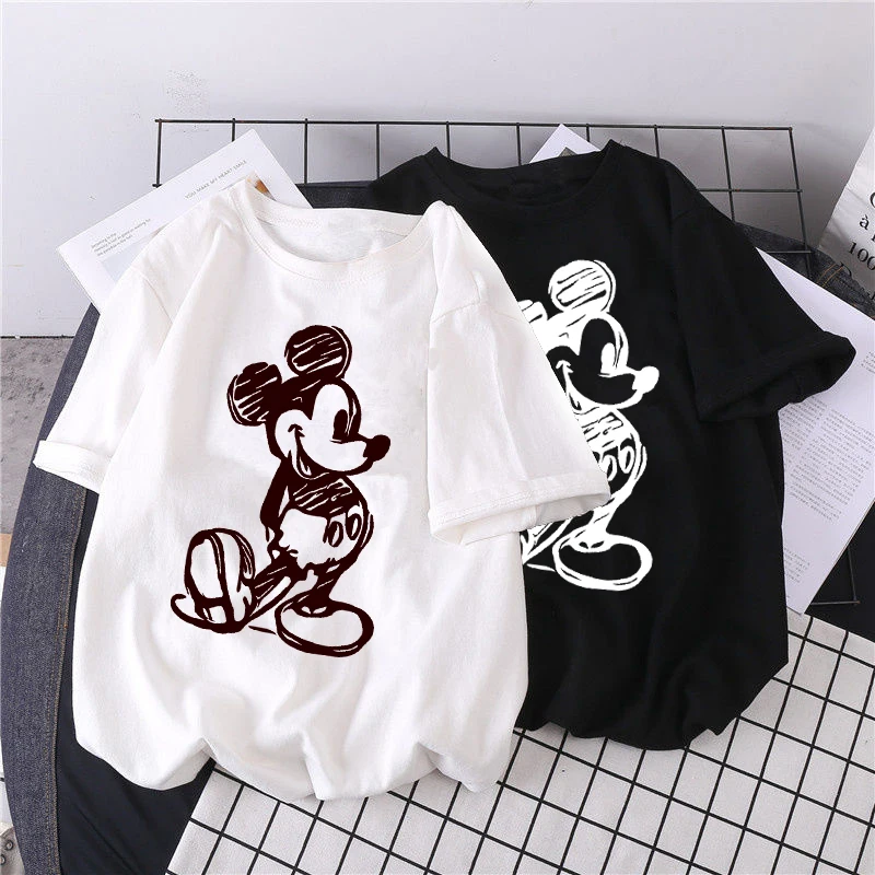 

Disney Mickey Mouse Anime Blouses Y2k Women Clothing Graphic t shirts Kawaii Clothes Harajuku Oversized T Shirt Womens Tops