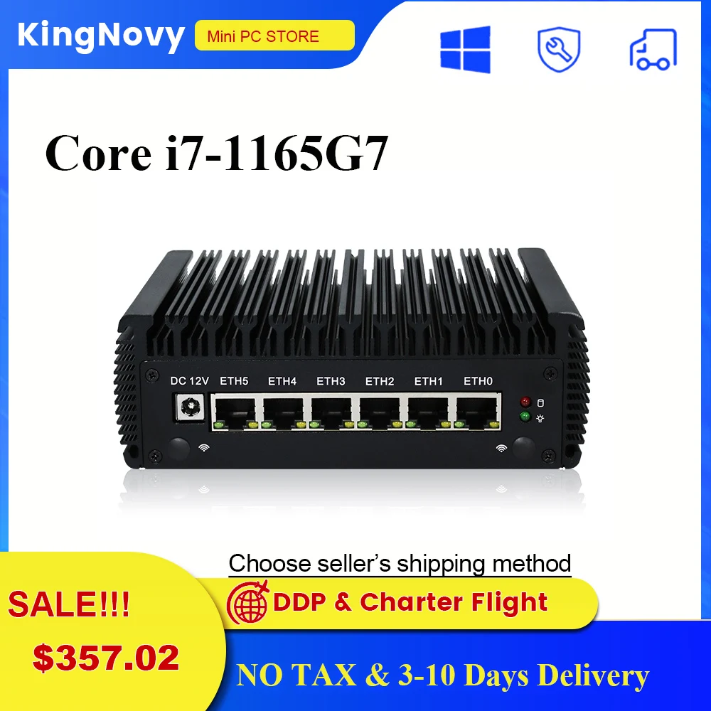 

Cheap Fanless Mini Router 6 Intel i211 Gigabit Nics 10th Gen Pentium 6405U 2*DDR4 OPNsense pfSense Firewall Appliance Mini PC